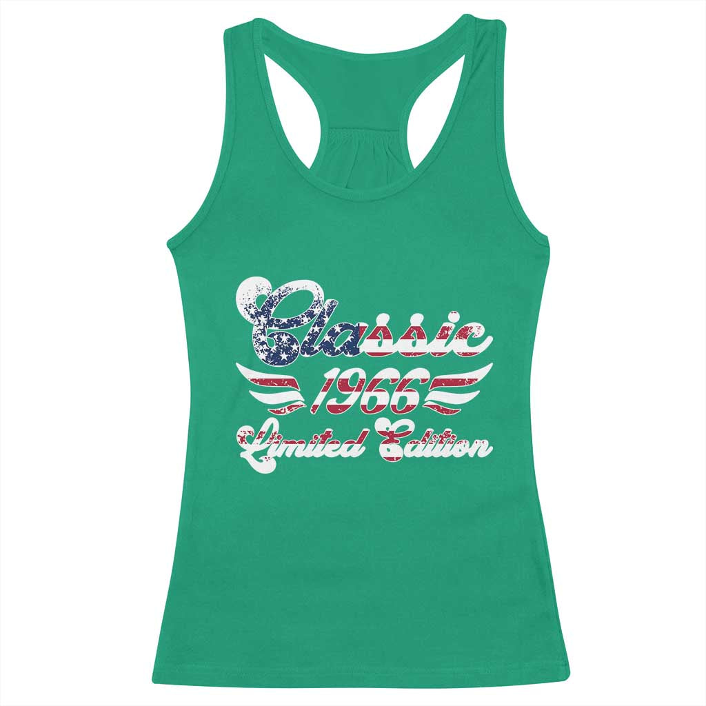 60th Birthday 1966 Limited Edition Classic Pony Car Inspo Racerback Tank Top
