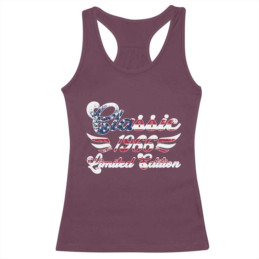 60th Birthday 1966 Limited Edition Classic Pony Car Inspo Racerback Tank Top