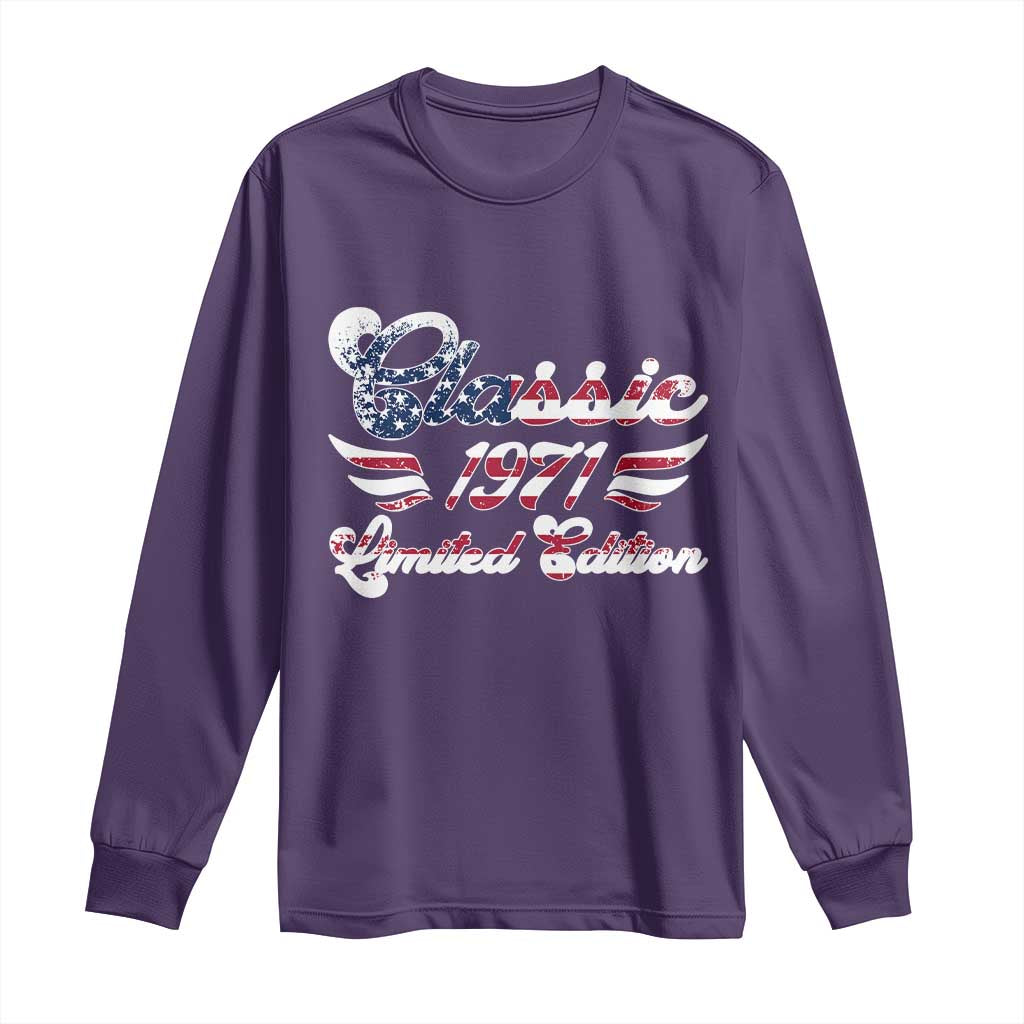 55th Birthday 1971 Limited Edition Classic Pony Car Inspo Long Sleeve Shirt
