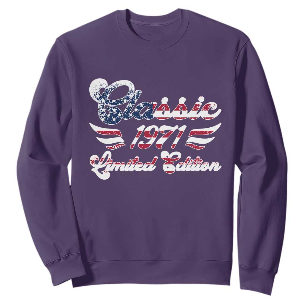 55th Birthday 1971 Limited Edition Classic Pony Car Inspo Sweatshirt