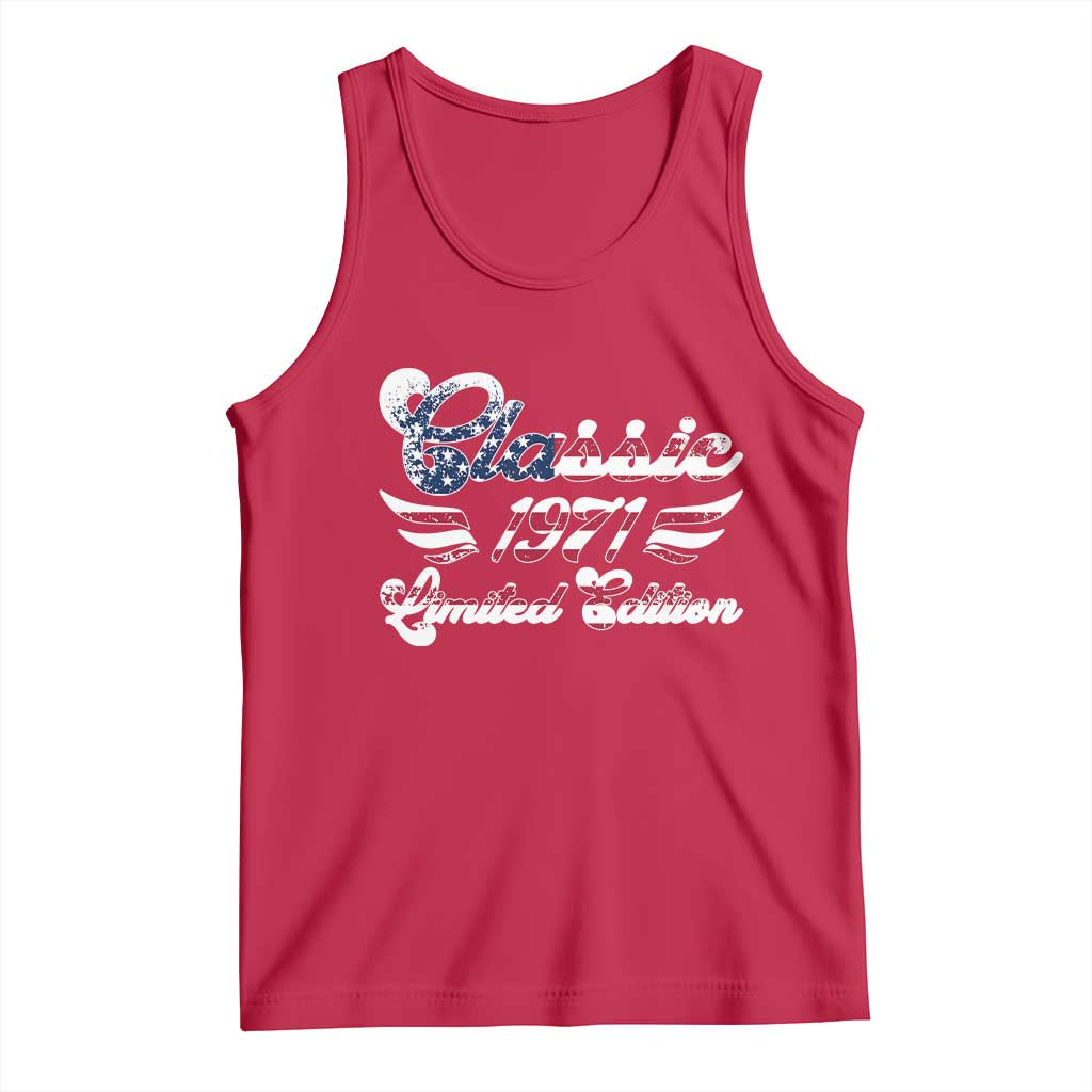 55th Birthday 1971 Limited Edition Classic Pony Car Inspo Tank Top