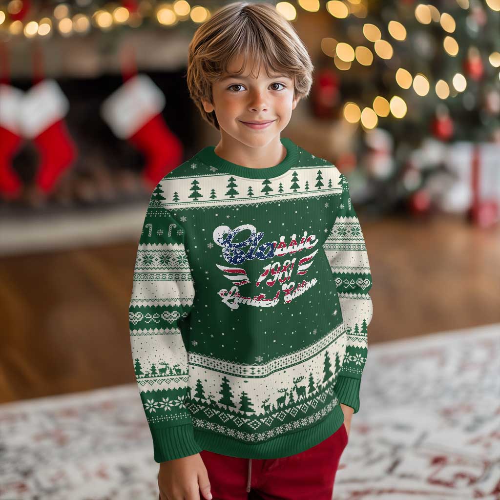 45th Birthday 1981 Limited Edition Classic Pony Car Inspo Ugly Christmas Sweater