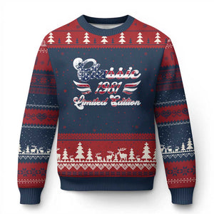 45th Birthday 1981 Limited Edition Classic Pony Car Inspo Ugly Christmas Sweater