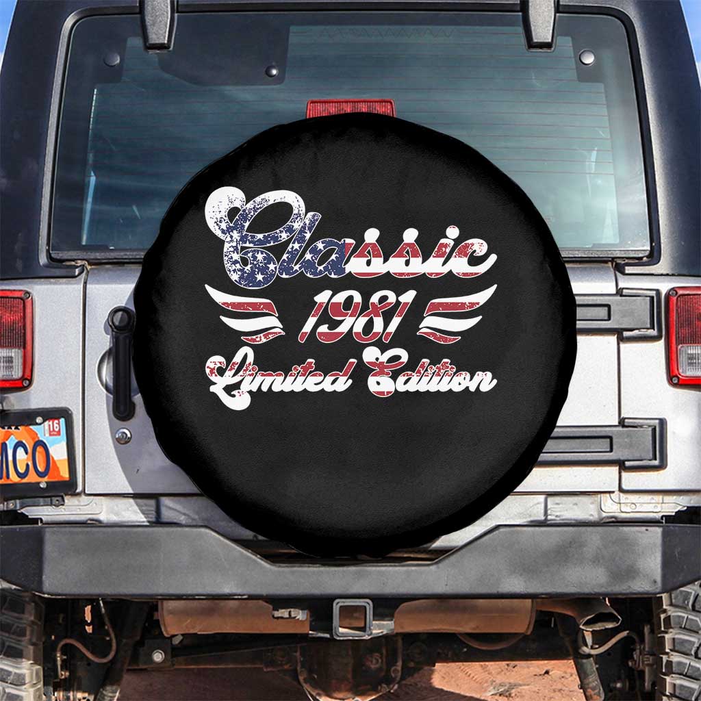 45th Birthday 1981 Limited Edition Classic Pony Car Inspo Spare Tire Cover