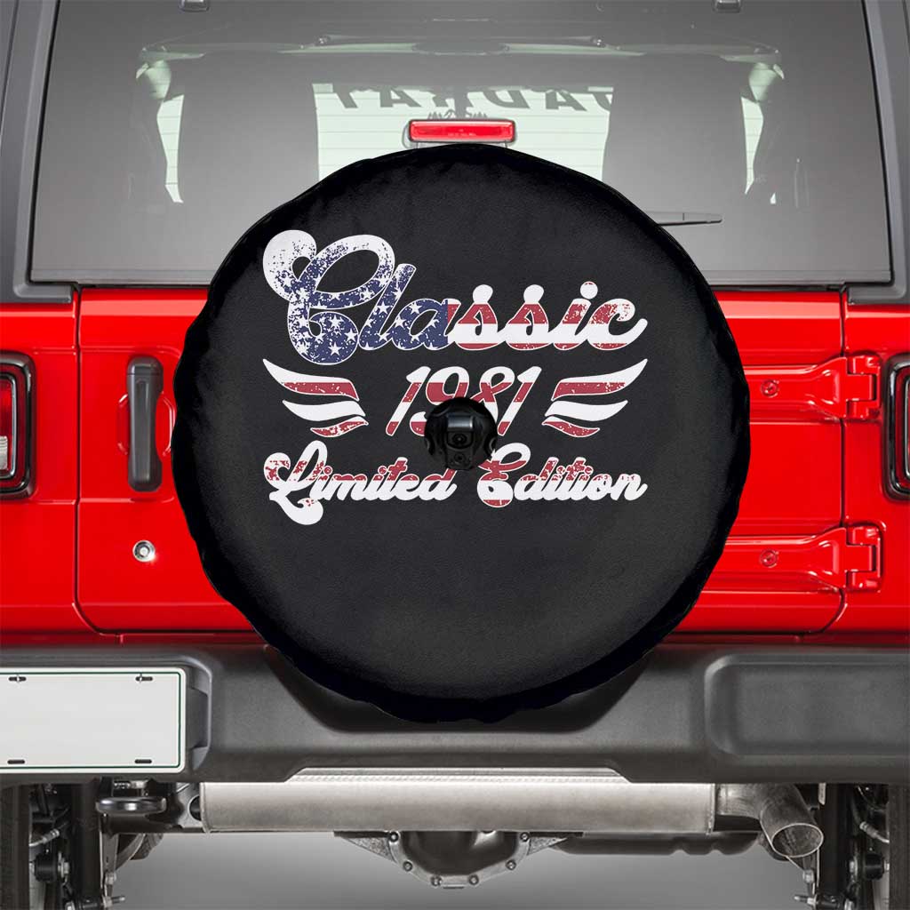 45th Birthday 1981 Limited Edition Classic Pony Car Inspo Spare Tire Cover