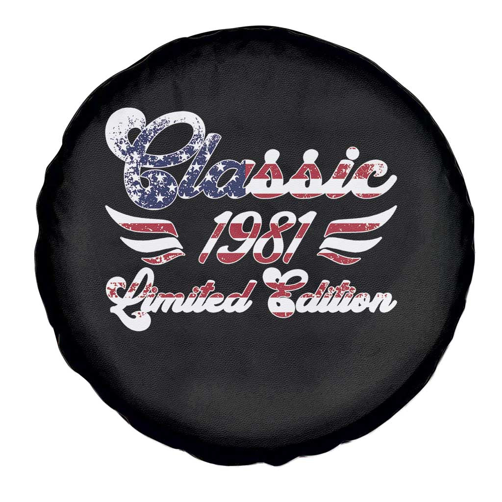 45th Birthday 1981 Limited Edition Classic Pony Car Inspo Spare Tire Cover