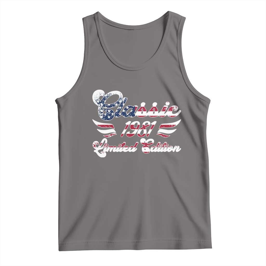 45th Birthday 1981 Limited Edition Classic Pony Car Inspo Tank Top