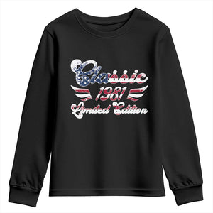 45th Birthday 1981 Limited Edition Classic Pony Car Inspo Youth Sweatshirt