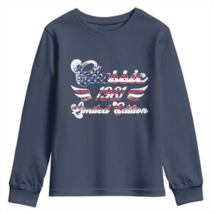 45th Birthday 1981 Limited Edition Classic Pony Car Inspo Youth Sweatshirt