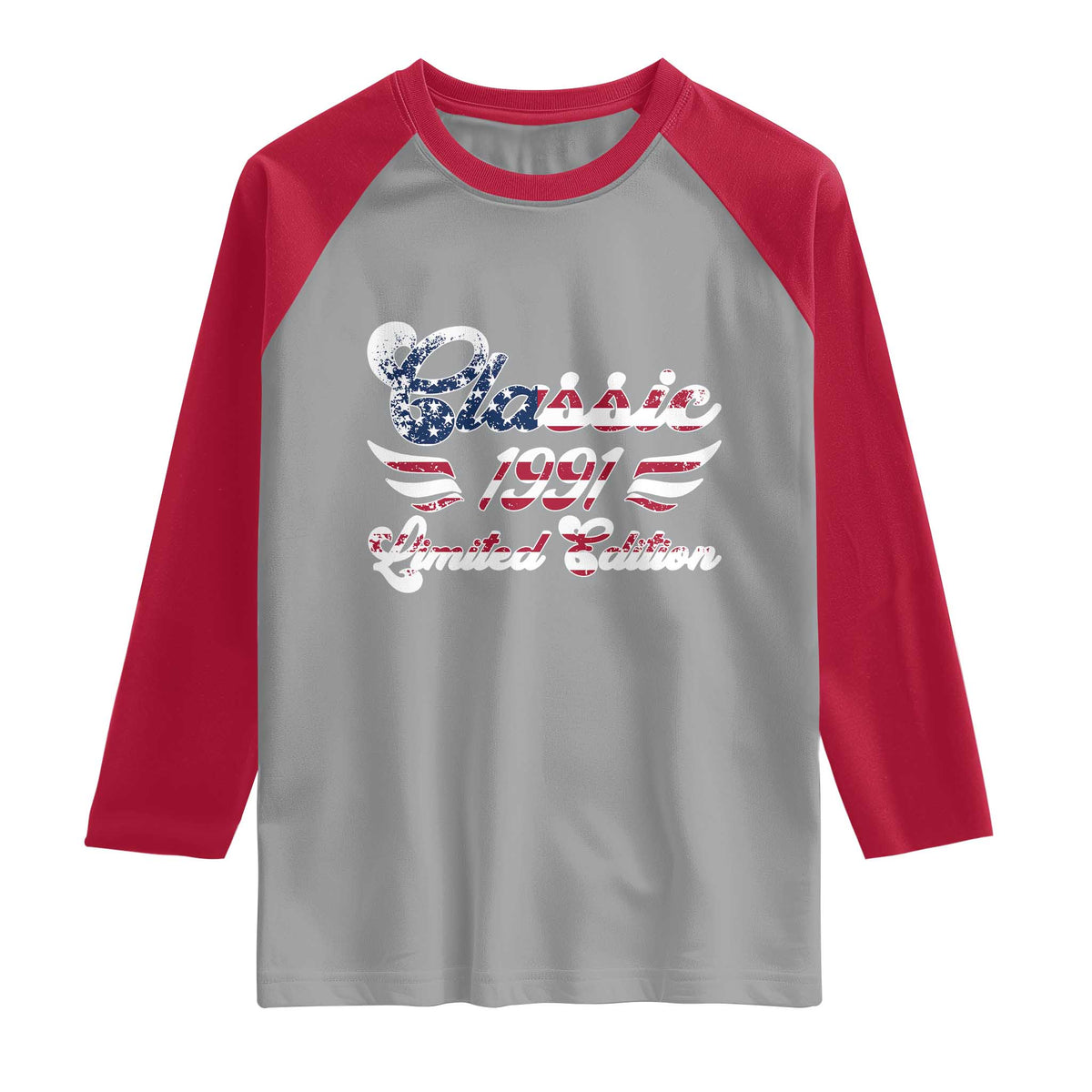 35th Birthday 1991 Limited Edition Classic Pony Car Inspo Raglan Shirt