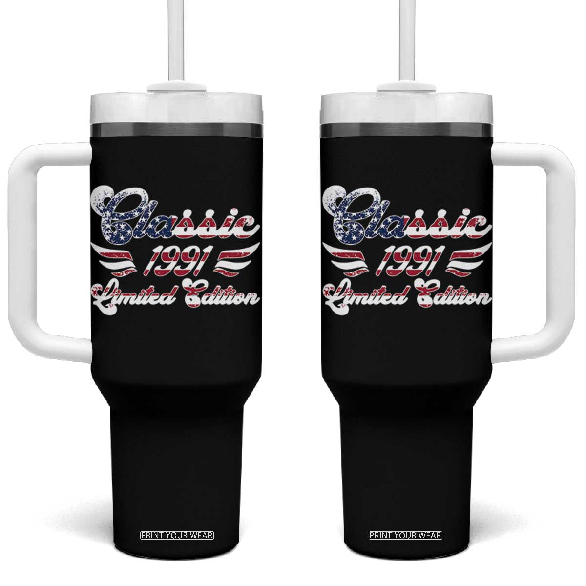 35th Birthday 1991 Limited Edition Classic Pony Car Inspo Tumbler With Handle