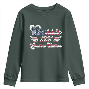 35th Birthday 1991 Limited Edition Classic Pony Car Inspo Youth Sweatshirt