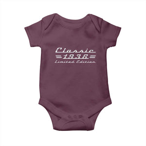 90th Birthday 1936 Limited Edition Classic Car Baby Onesie