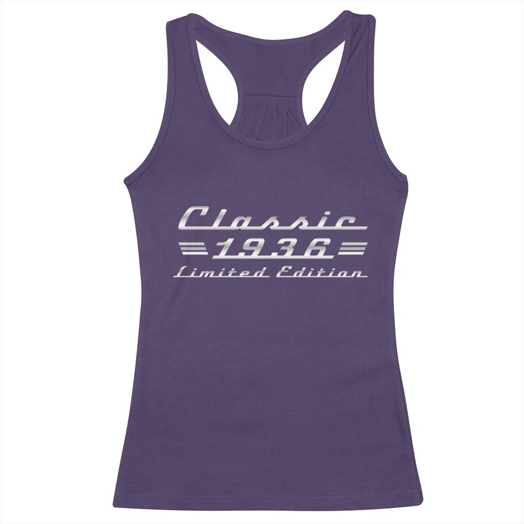 90th Birthday 1936 Limited Edition Classic Car Racerback Tank Top