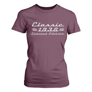 90th Birthday 1936 Limited Edition Classic Car T Shirt For Women