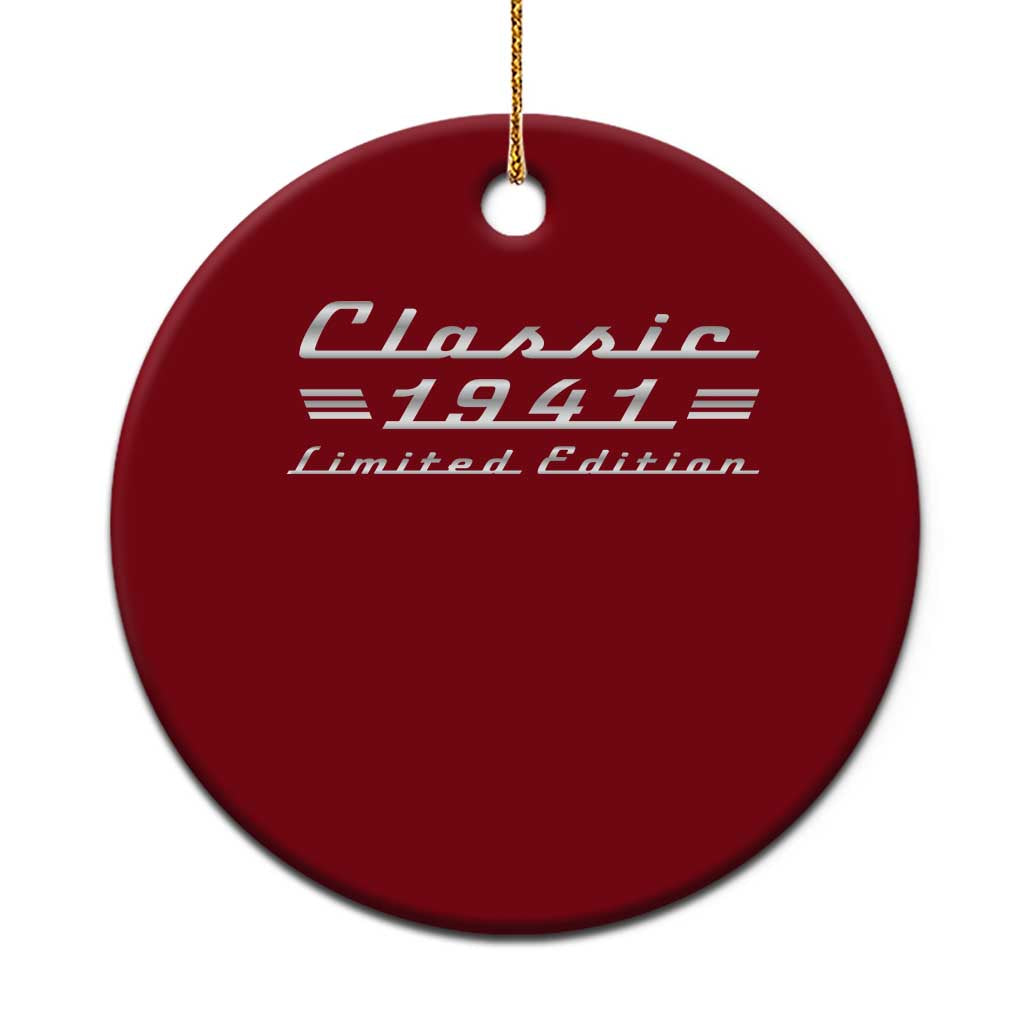 85th Birthday 1941 Limited Edition Classic Car Ceramic Ornament