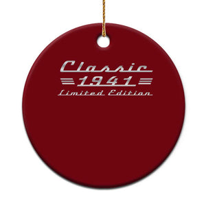 85th Birthday 1941 Limited Edition Classic Car Ceramic Ornament