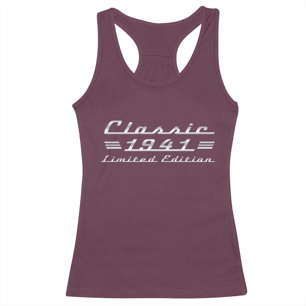 85th Birthday 1941 Limited Edition Classic Car Racerback Tank Top