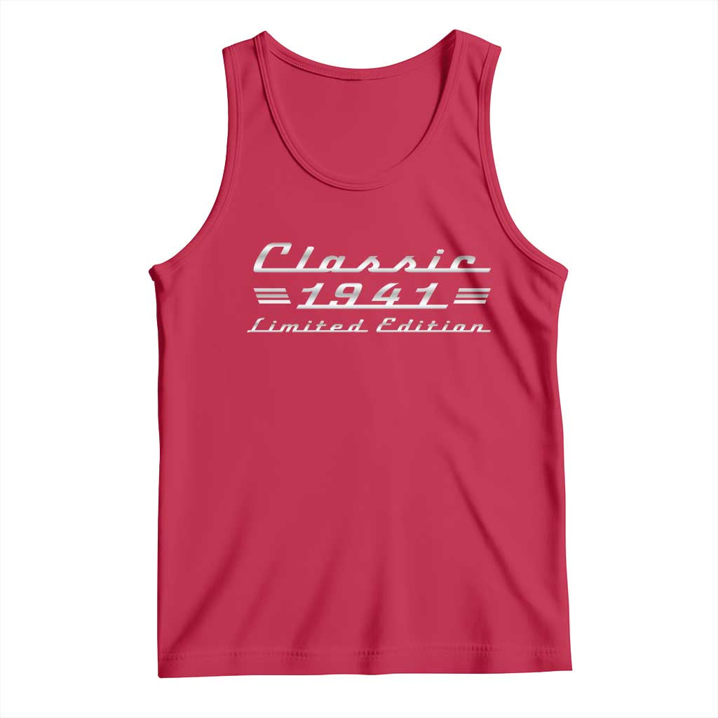 85th Birthday 1941 Limited Edition Classic Car Tank Top