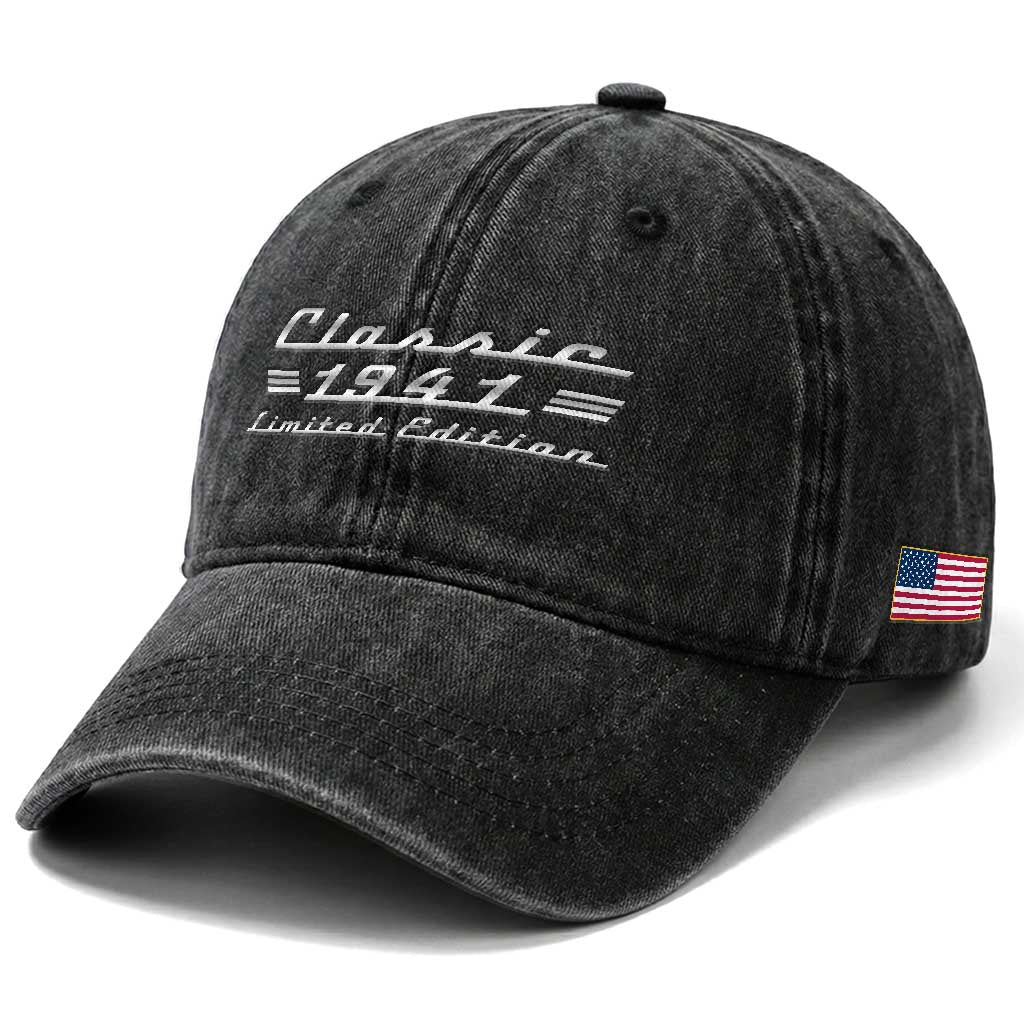 85th Birthday 1941 Limited Edition Classic Car Washed Cotton Baseball Cap