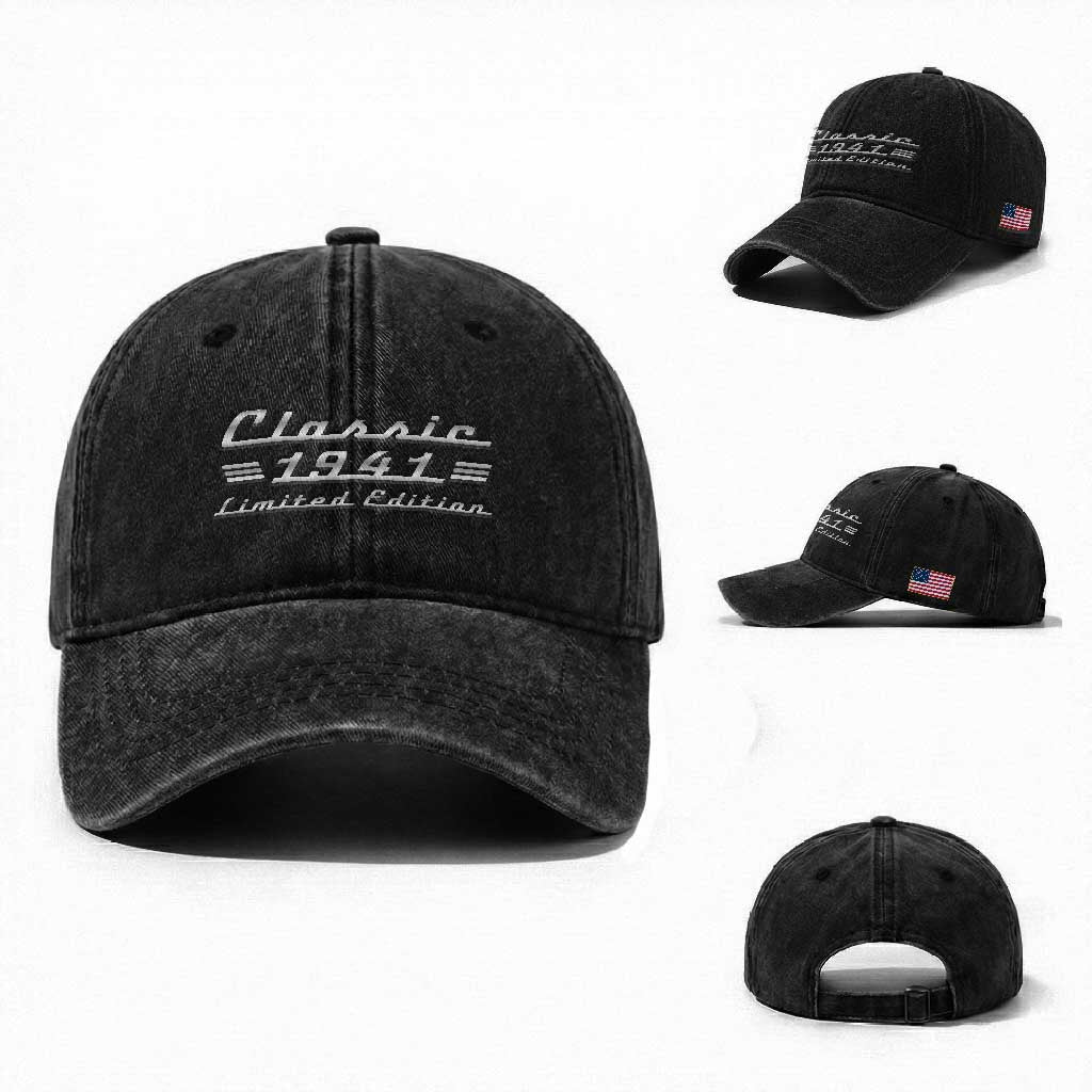 85th Birthday 1941 Limited Edition Classic Car Washed Cotton Baseball Cap