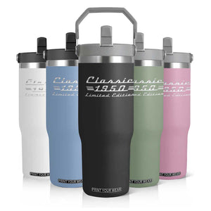 76th Birthday 1950 Limited Edition Classic Car Flip Straw Tumbler