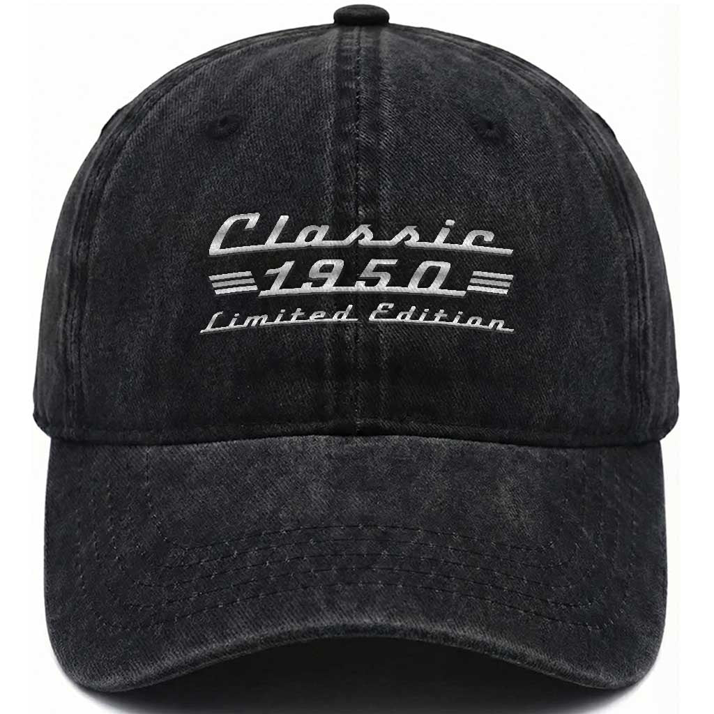 76th Birthday 1950 Limited Edition Classic Car Washed Cotton Baseball Cap