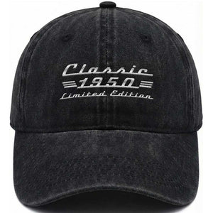76th Birthday 1950 Limited Edition Classic Car Washed Cotton Baseball Cap