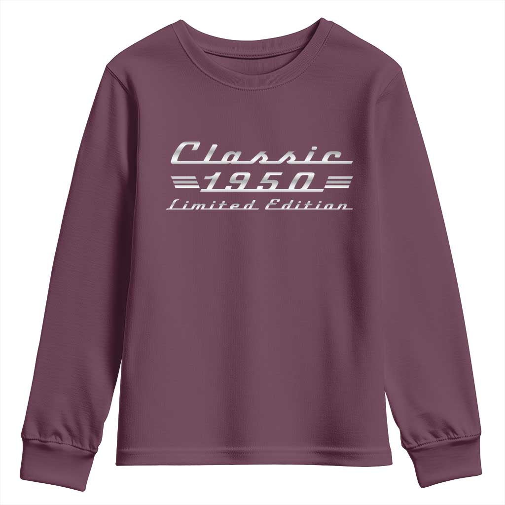 76th Birthday 1950 Limited Edition Classic Car Youth Sweatshirt