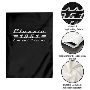 75th Birthday 1951 Limited Edition Classic Car Garden Flag