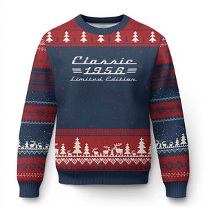 70th Birthday 1956 Limited Edition Classic Car Ugly Christmas Sweater