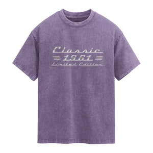 65th Birthday 1961 Limited Edition Classic Car Washed Cotton T-Shirt