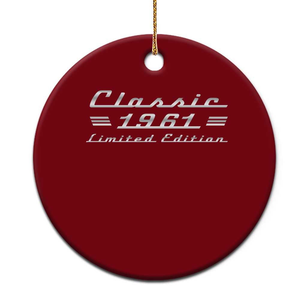 65th Birthday 1961 Limited Edition Classic Car Ceramic Ornament