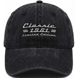 65th Birthday 1961 Limited Edition Classic Car Washed Cotton Baseball Cap