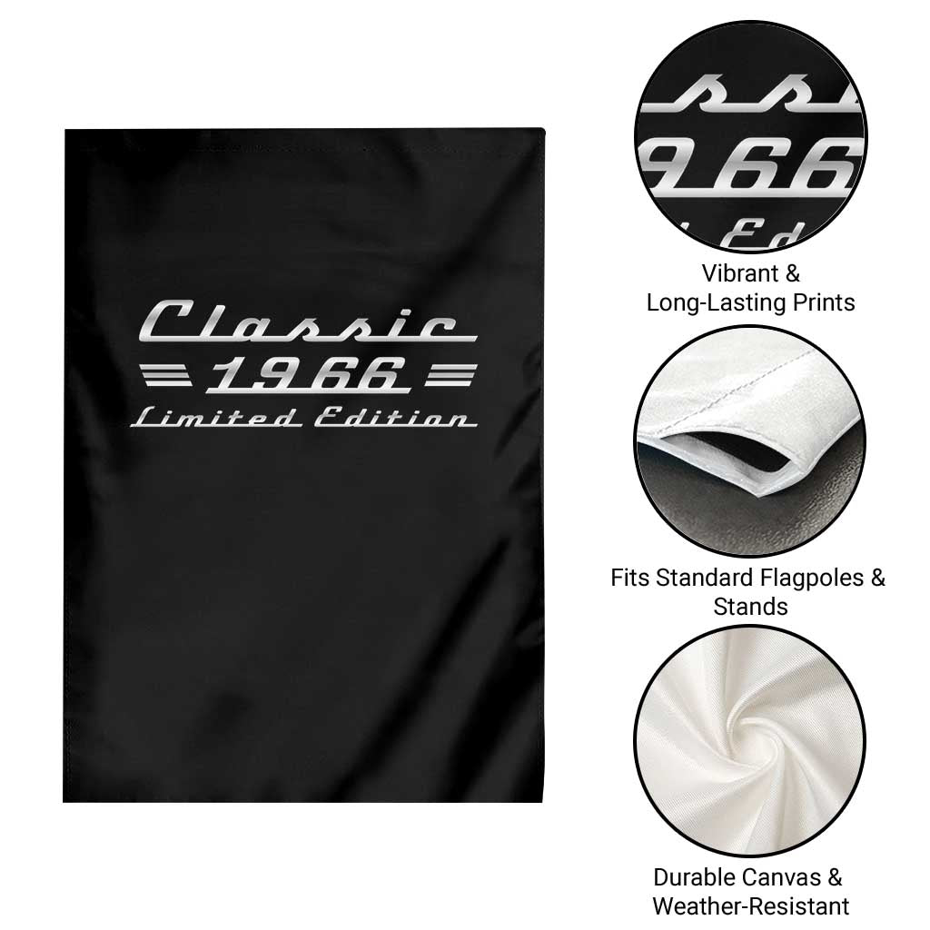 60th Birthday 1966 Limited Edition Classic Car Garden Flag