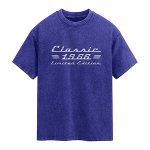 60th Birthday 1966 Limited Edition Classic Car Washed Cotton T-Shirt