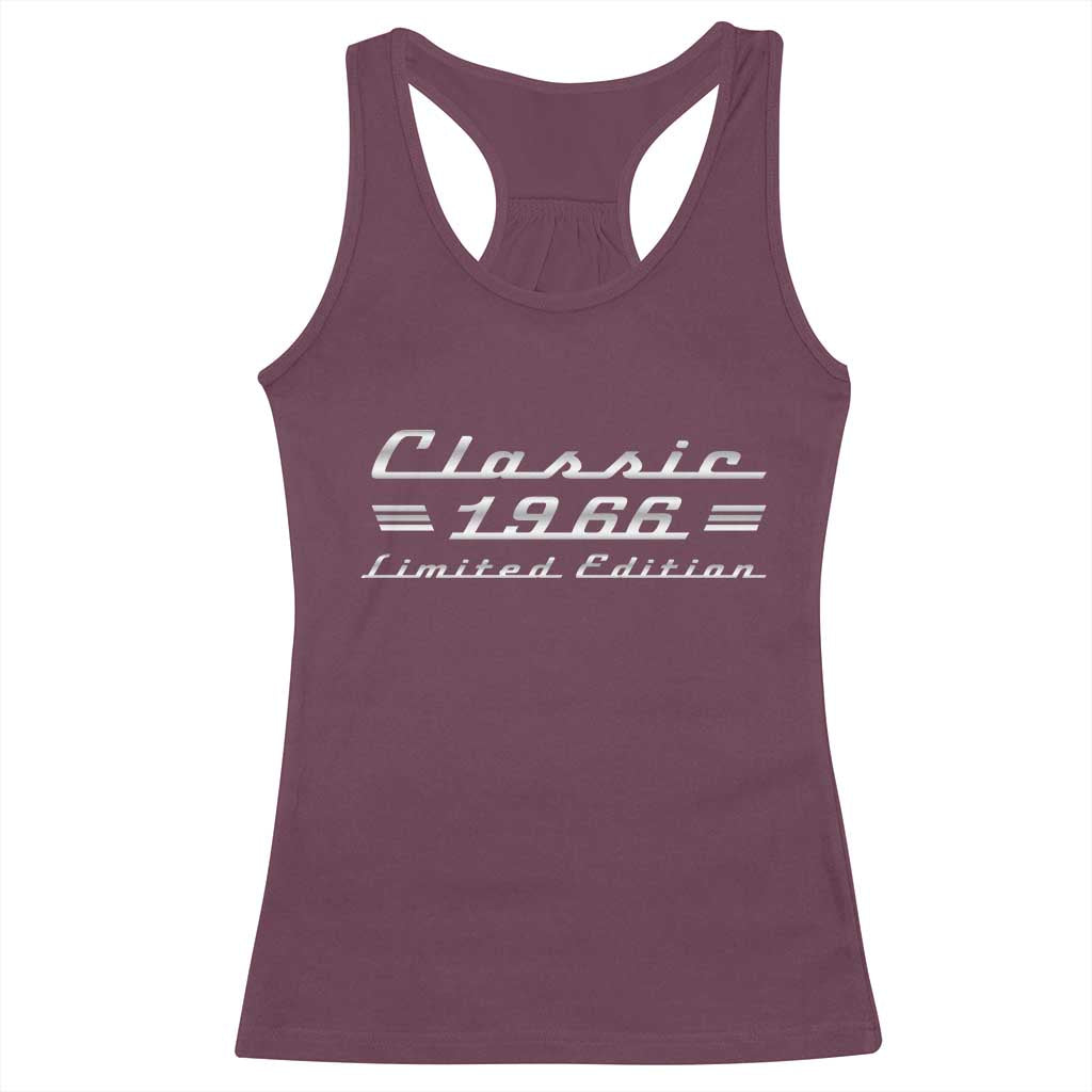 60th Birthday 1966 Limited Edition Classic Car Racerback Tank Top