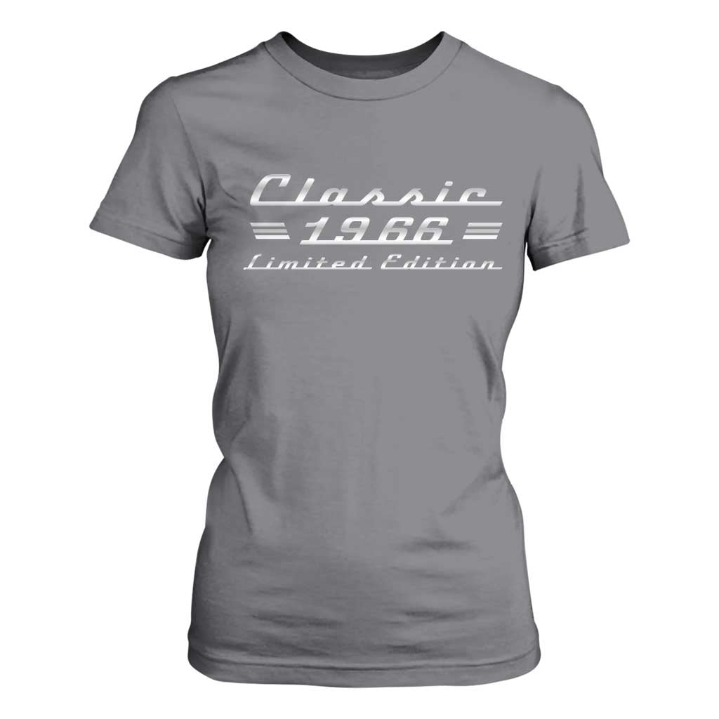 60th Birthday 1966 Limited Edition Classic Car T Shirt For Women