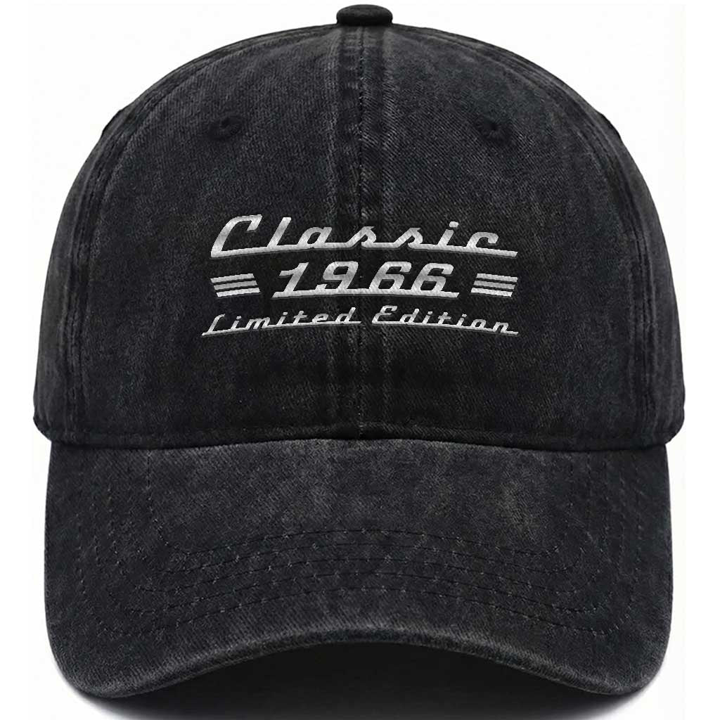 60th Birthday 1966 Limited Edition Classic Car Washed Cotton Baseball Cap