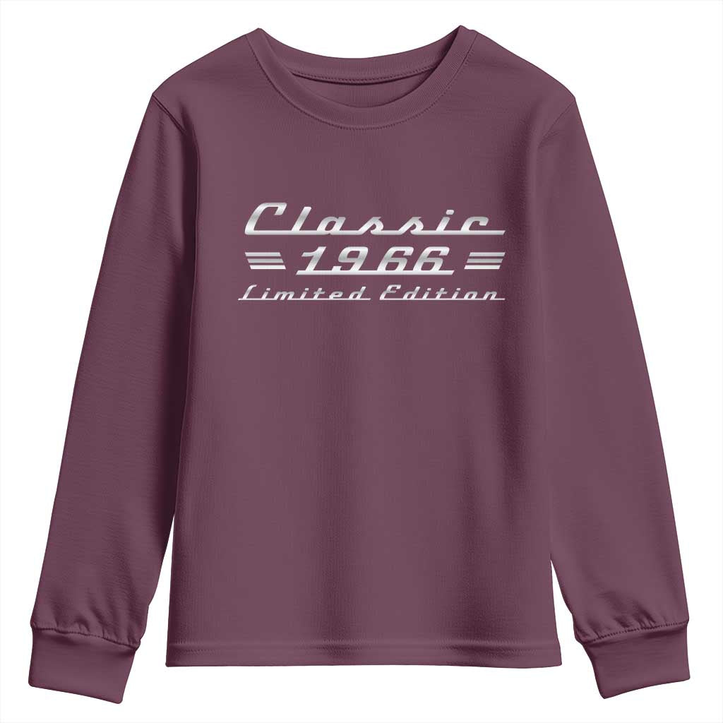 60th Birthday 1966 Limited Edition Classic Car Youth Sweatshirt