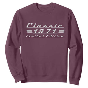 55th Birthday 1971 Limited Edition Classic Car Sweatshirt