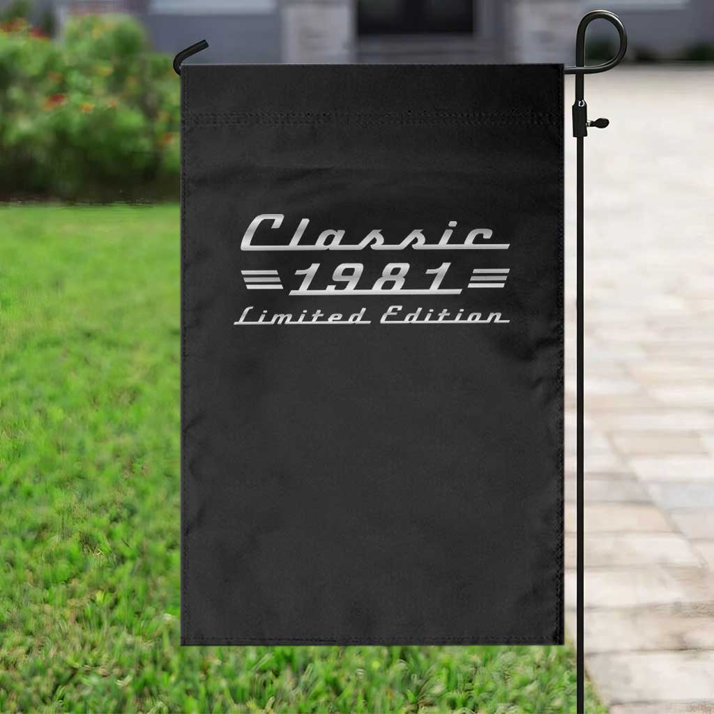 45th Birthday 1981 Limited Edition Classic Car Garden Flag