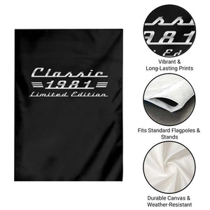 45th Birthday 1981 Limited Edition Classic Car Garden Flag