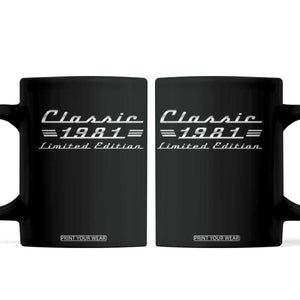 45th Birthday 1981 Limited Edition Classic Car Coffee Mug
