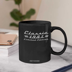 45th Birthday 1981 Limited Edition Classic Car Coffee Mug