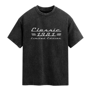 45th Birthday 1981 Limited Edition Classic Car Washed Cotton T-Shirt
