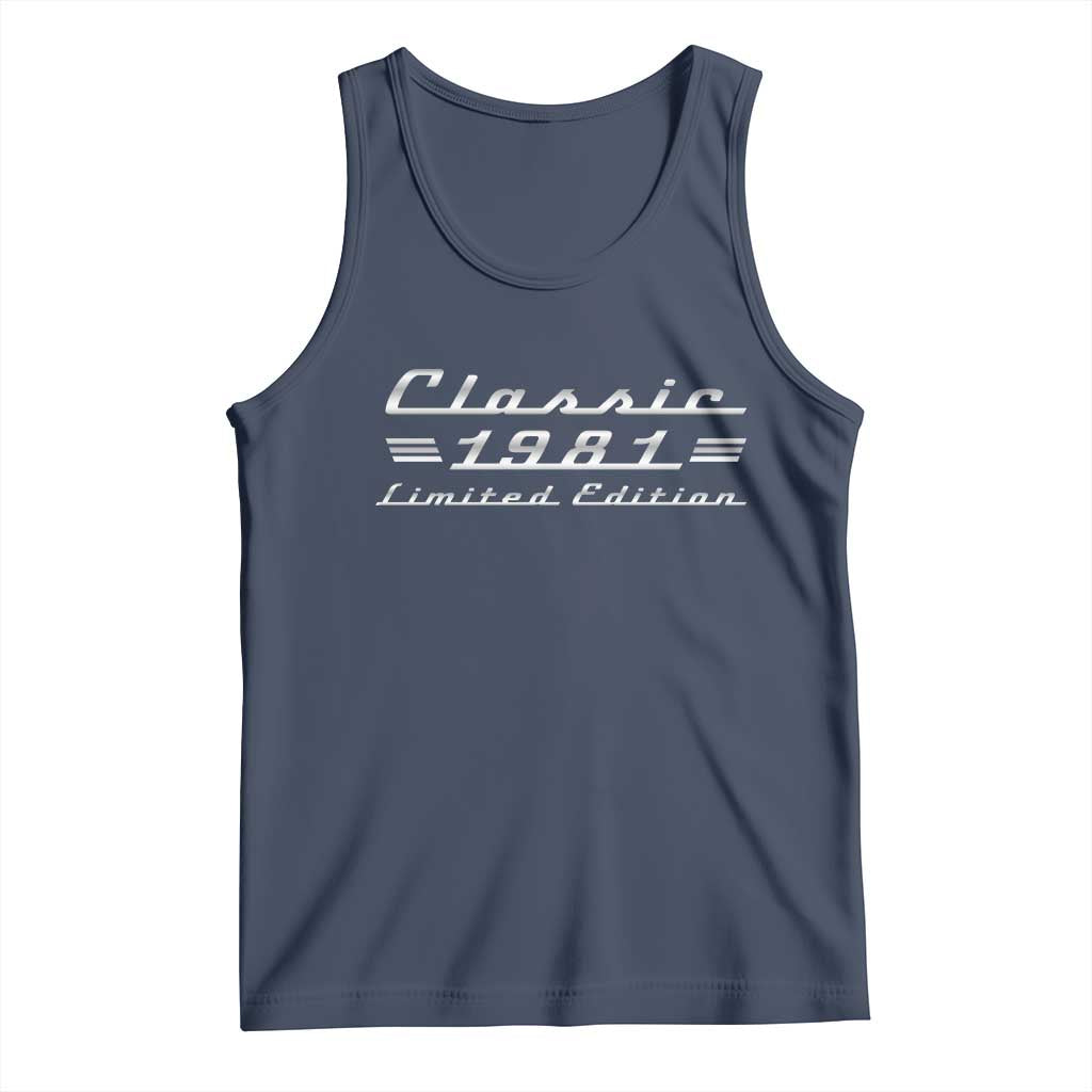 45th Birthday 1981 Limited Edition Classic Car Tank Top