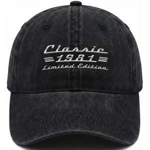 45th Birthday 1981 Limited Edition Classic Car Washed Cotton Baseball Cap