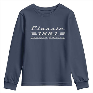 45th Birthday 1981 Limited Edition Classic Car Youth Sweatshirt