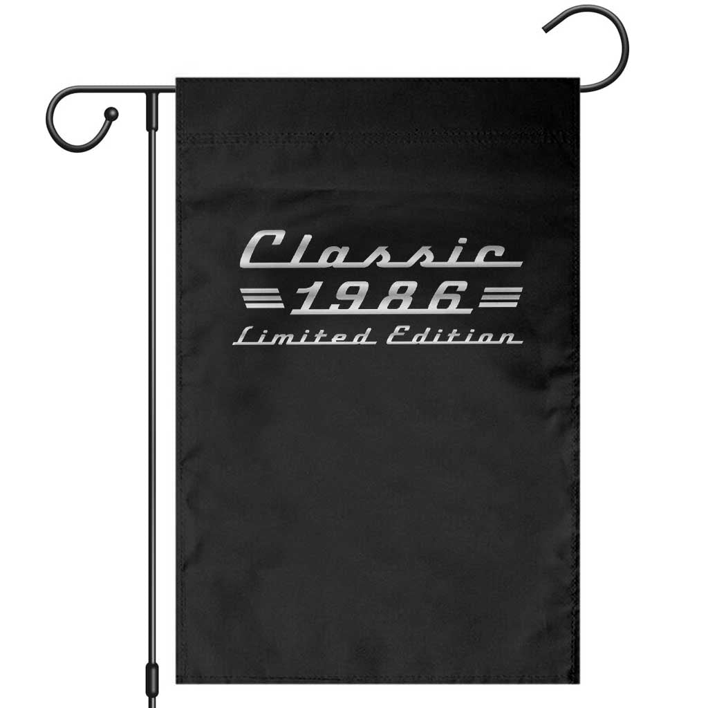40th Birthday 1986 Limited Edition Classic Car Garden Flag